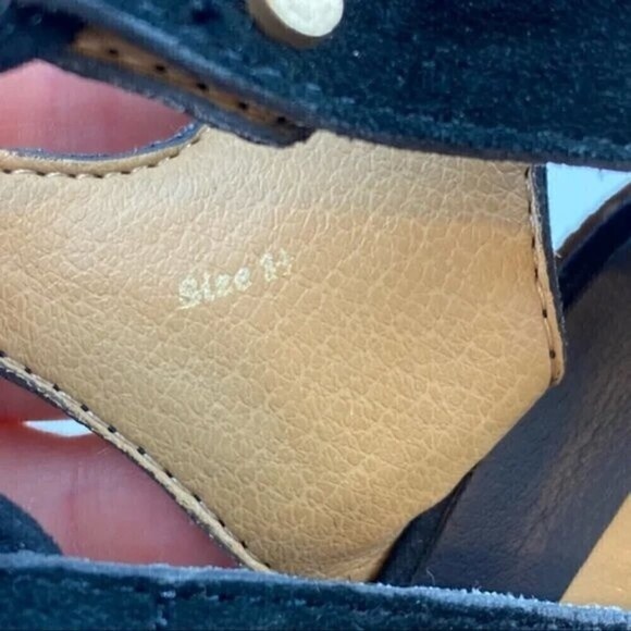 Dolce Vita Lyndon Lace Up Block Heel Black Suede Sandals Size 8.5 - Picture 11 of 11